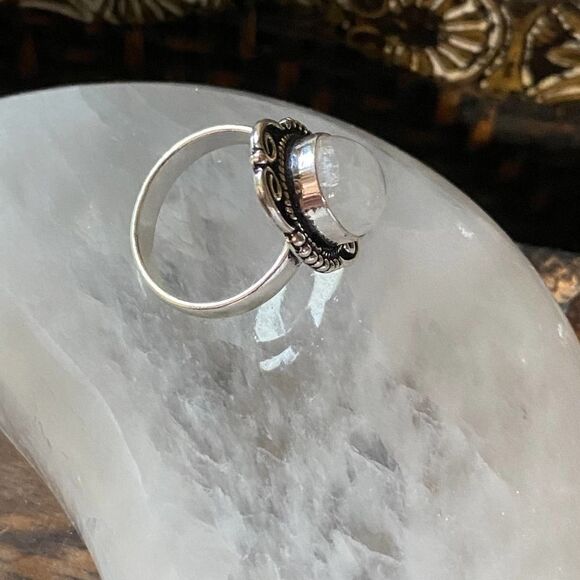 Moonstone Ring Size 8 - Picture 4 of 5